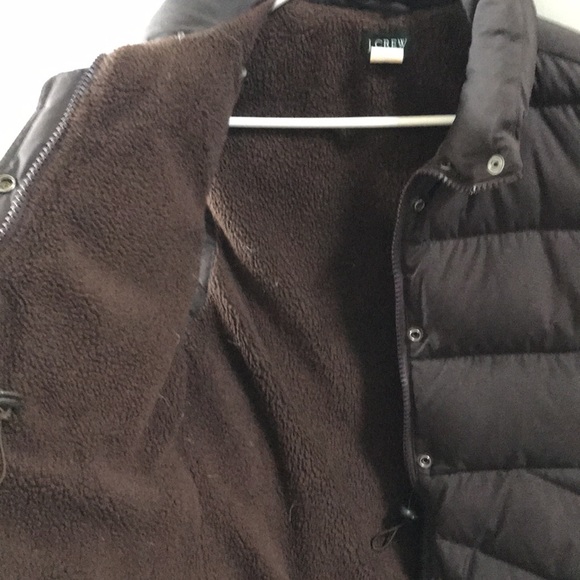 J. Crew brown down puffer vest - Picture 3 of 8